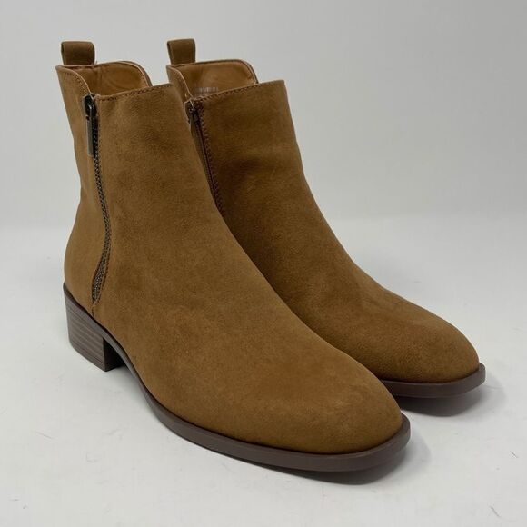 Just Fab Boots Women’s Size 7 Diya Camel Side Zip Boot - Picture 1 of 10